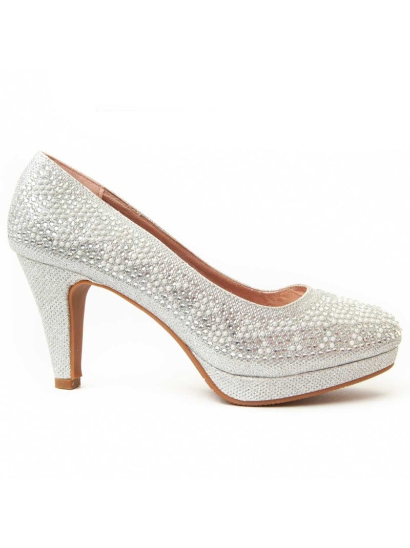 Scarpa Con Tacco Materiale Sintetico Montevita Argento - Kiabi