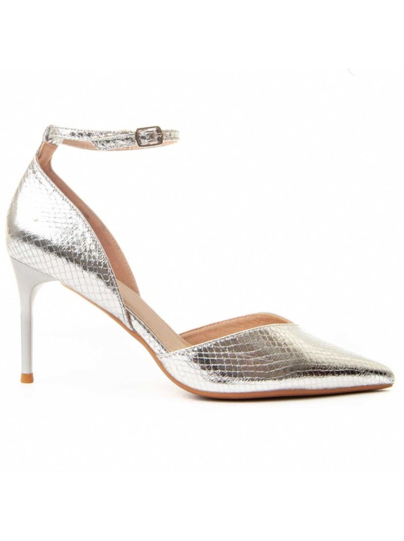 Scarpa Con Tacco Materiale Sintetico Montevita Argento - Kiabi