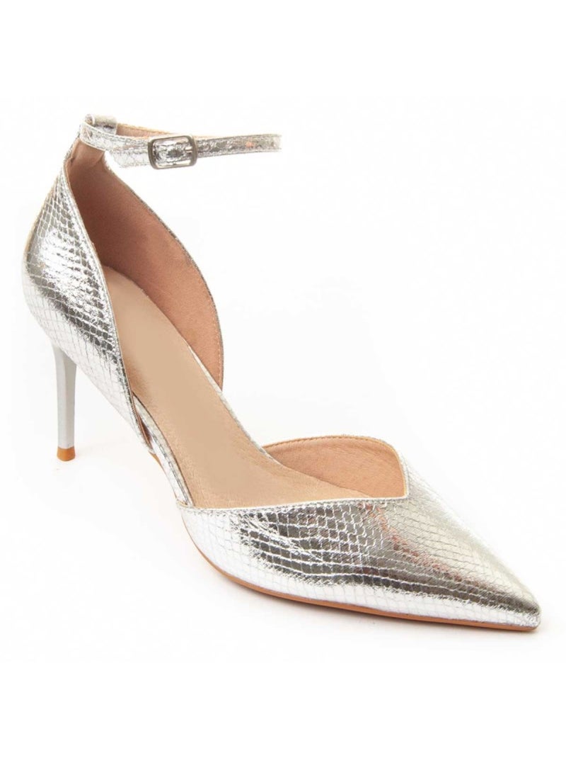 Scarpa Con Tacco Materiale Sintetico Montevita Argento - Kiabi