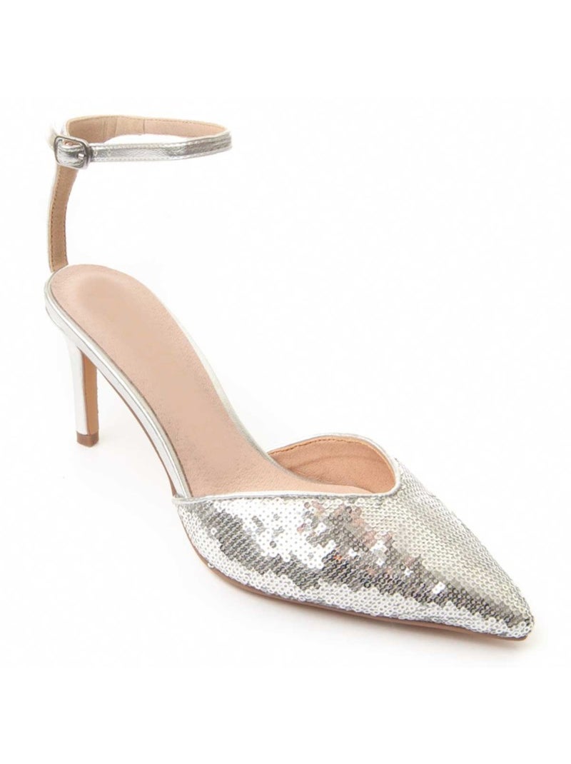 Scarpa Con Tacco Materiale Sintetico Montevita Argento - Kiabi