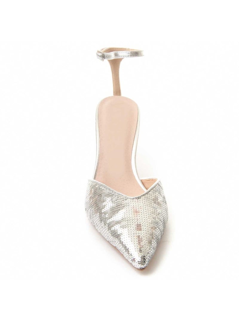 Scarpa Con Tacco Materiale Sintetico Montevita Argento - Kiabi