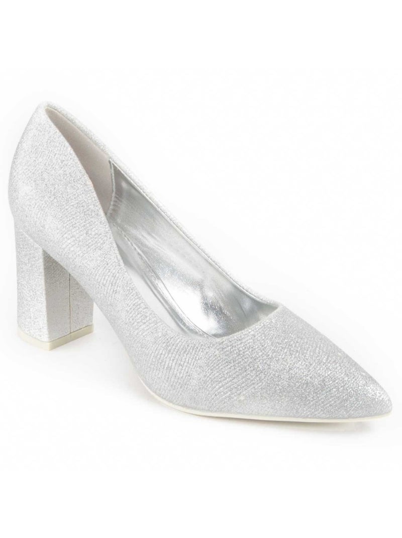 Scarpa Con Tacco Materiale Sintetico Montevita Argento - Kiabi