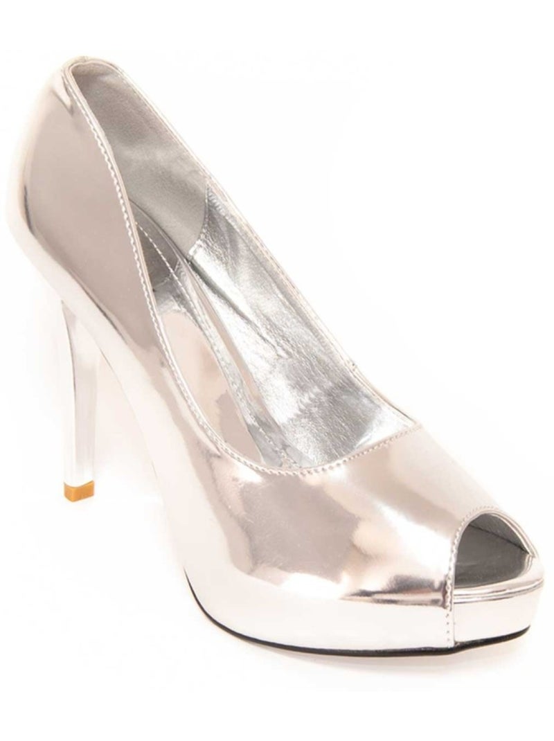 Scarpa Con Tacco Materiale Sintetico Montevita Argento - Kiabi
