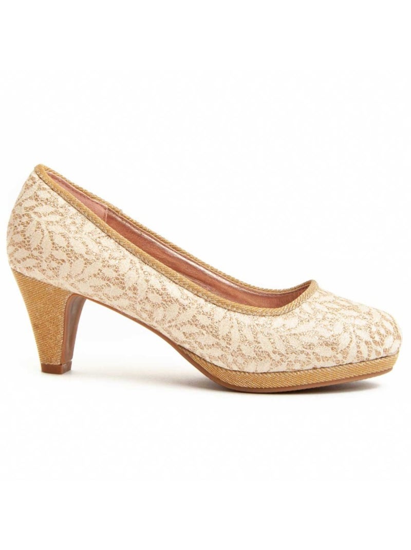 Scarpa Con Tacco Materiale Sintetico Montevita Beige - Kiabi