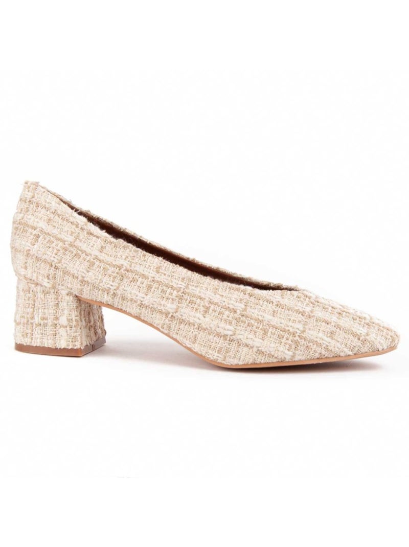 Scarpa Con Tacco Materiale Sintetico Montevita Beige - Kiabi