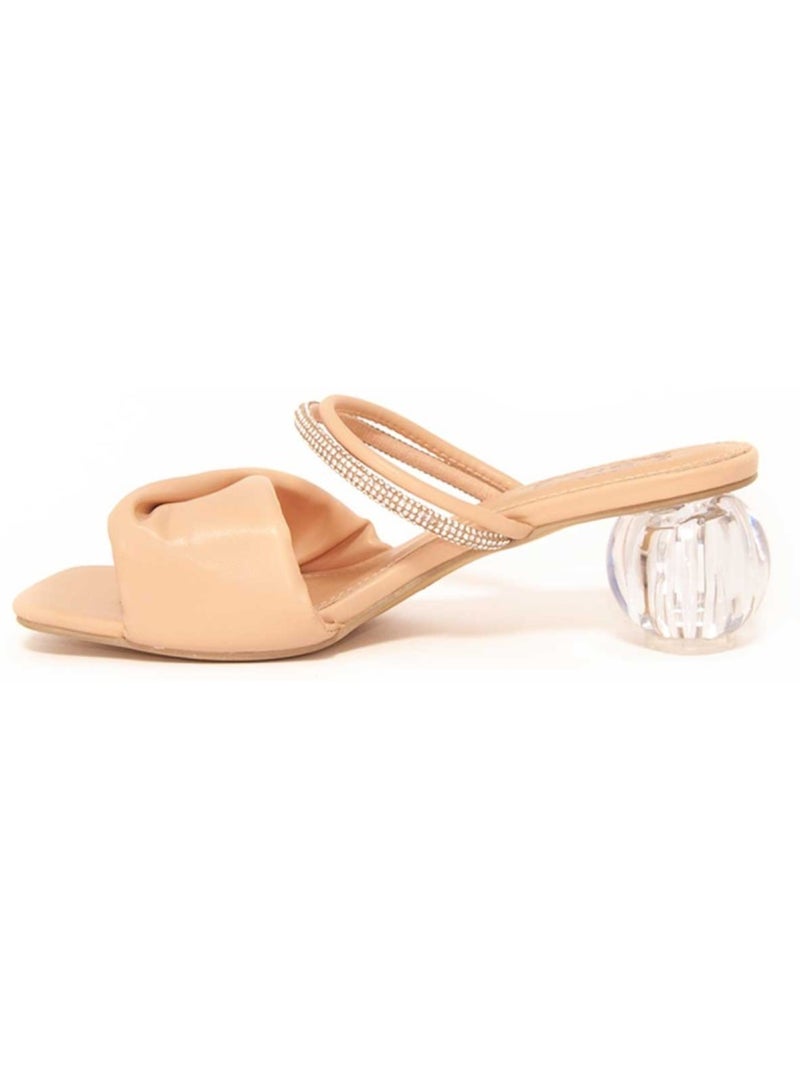 Scarpa Con Tacco Materiale Sintetico Montevita Beige - Kiabi