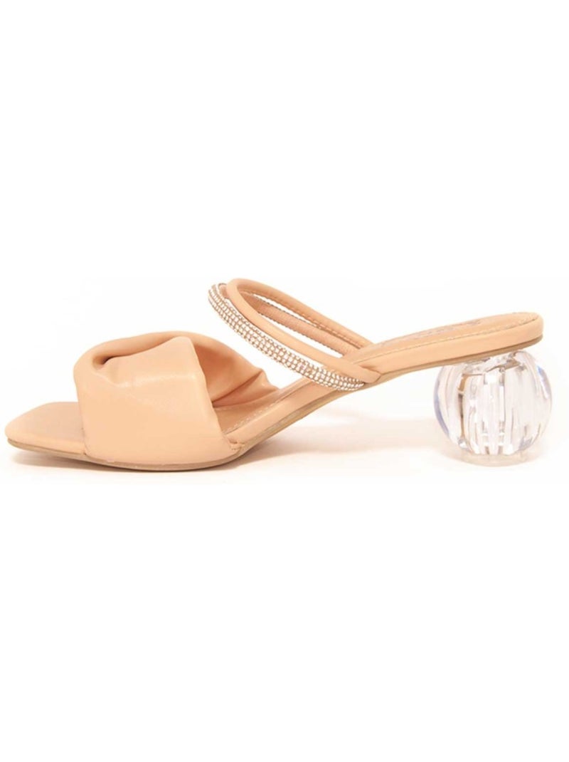 Scarpa Con Tacco Materiale Sintetico Montevita Beige - Kiabi