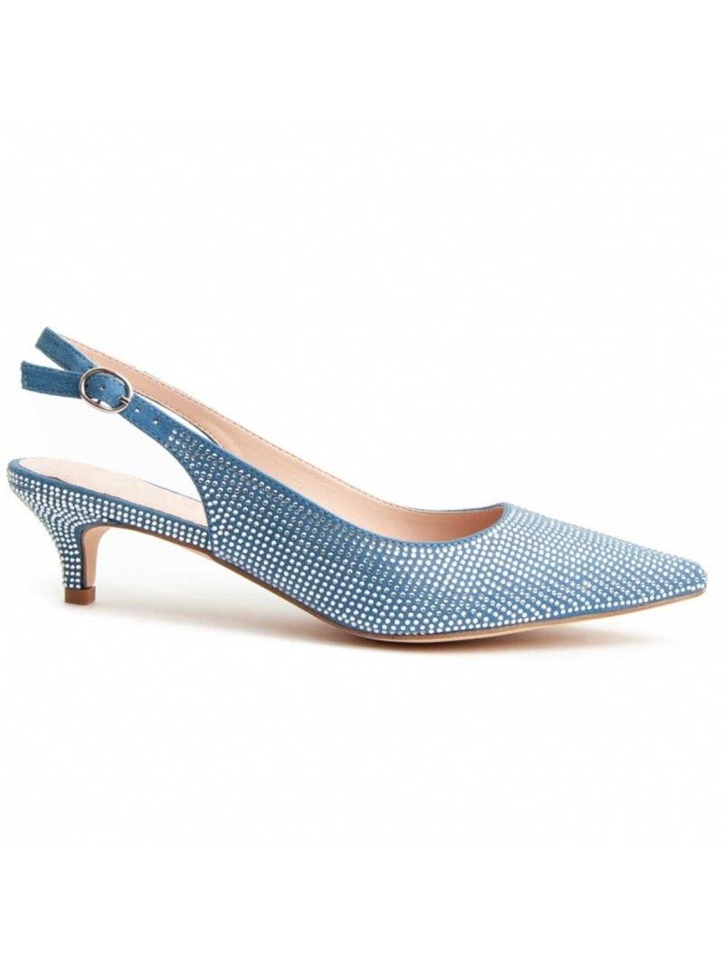 Scarpa Con Tacco Materiale Sintetico Montevita Blu - Kiabi