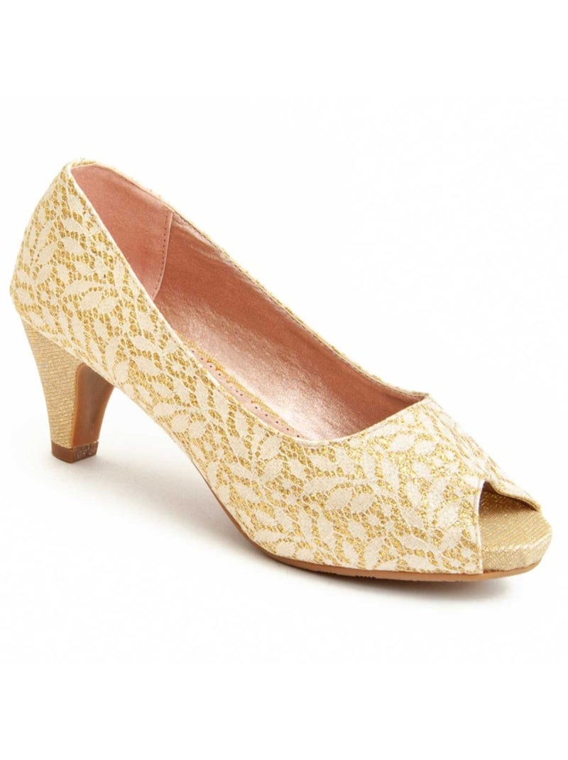 Scarpa Con Tacco Materiale Sintetico Montevita Dorato/Oro - Kiabi