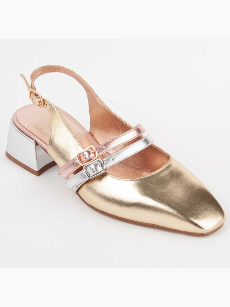 Scarpa Con Tacco Materiale Sintetico Montevita Dorato/Oro - Kiabi