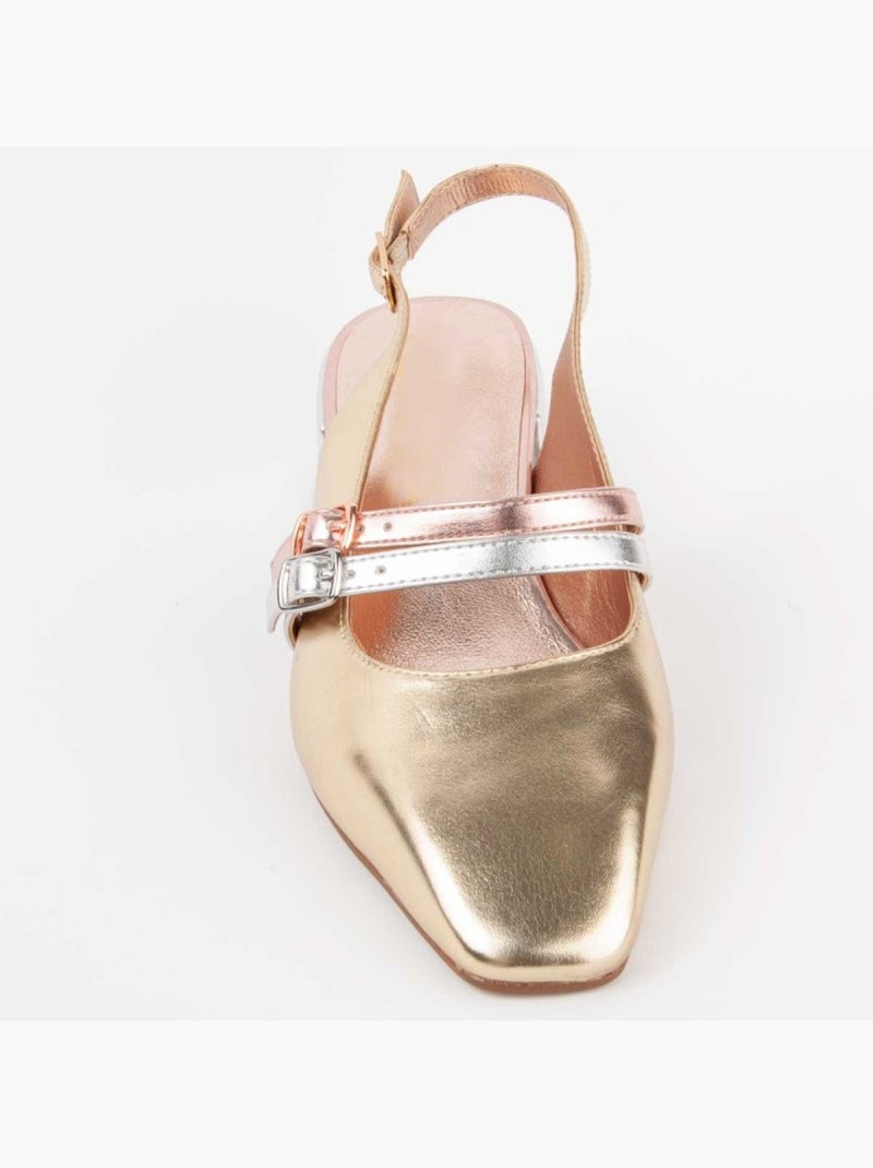 Scarpa Con Tacco Materiale Sintetico Montevita Dorato/Oro - Kiabi