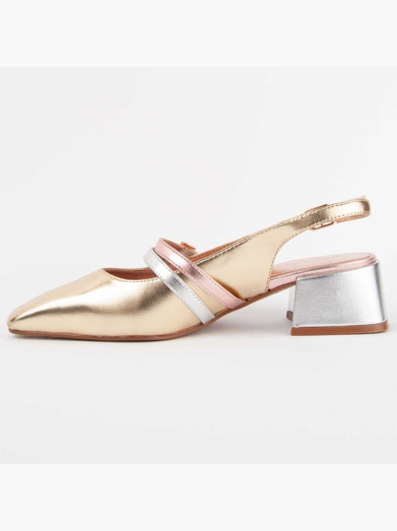 Scarpa Con Tacco Materiale Sintetico Montevita Dorato/Oro - Kiabi