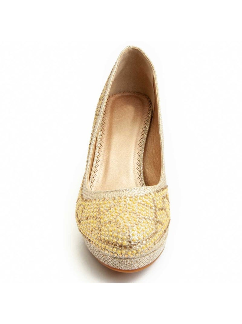 Scarpa Con Tacco Materiale Sintetico Montevita Dorato/Oro - Kiabi