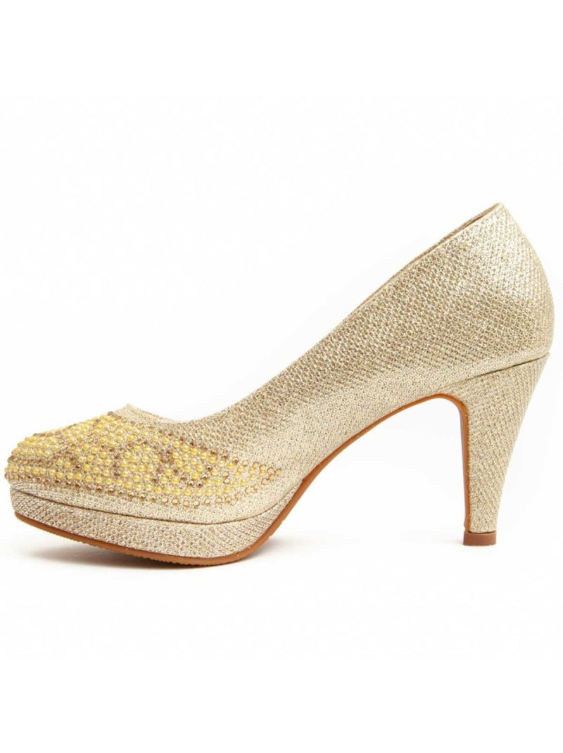 Scarpa Con Tacco Materiale Sintetico Montevita Dorato/Oro - Kiabi