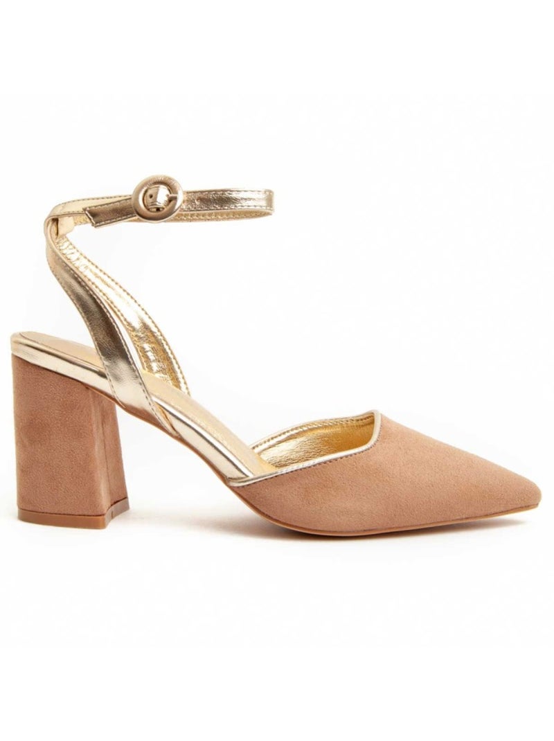 Scarpa Con Tacco Materiale Sintetico Montevita Marrone - Kiabi