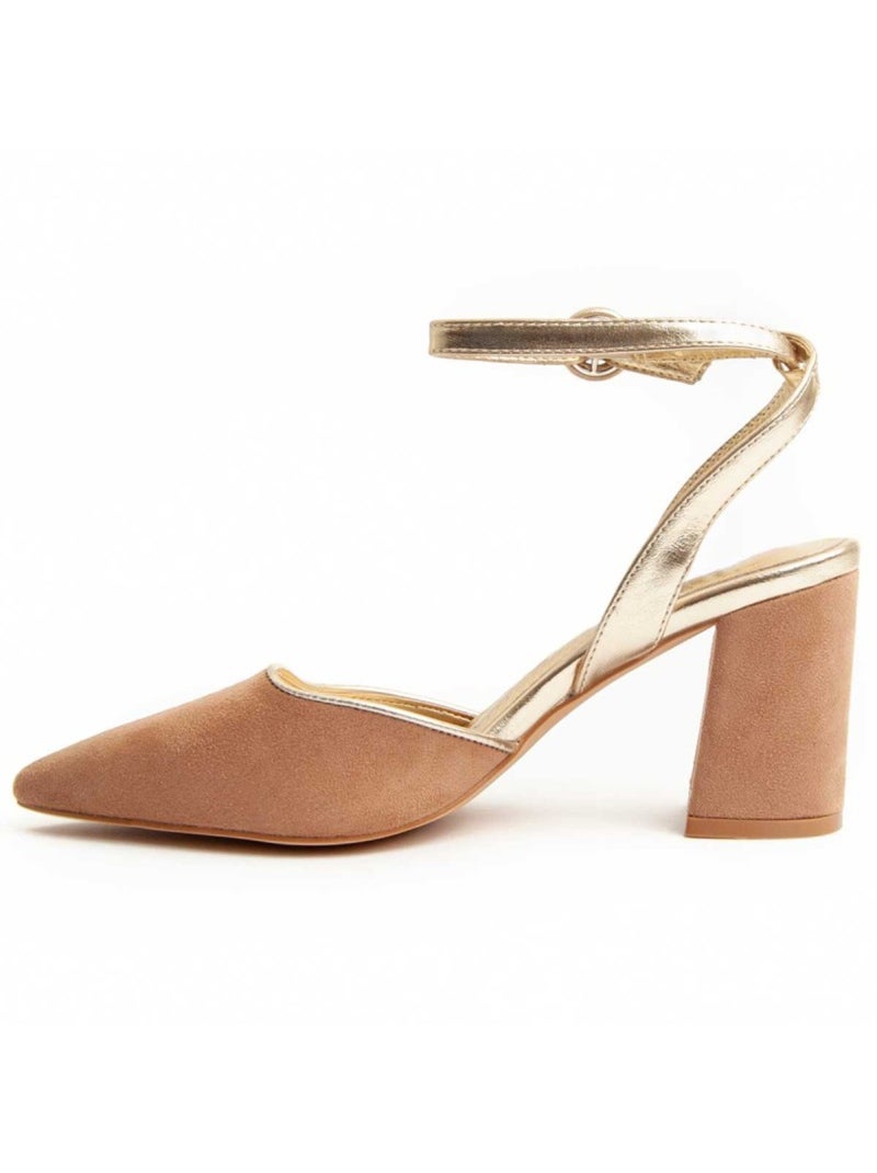 Scarpa Con Tacco Materiale Sintetico Montevita Marrone - Kiabi