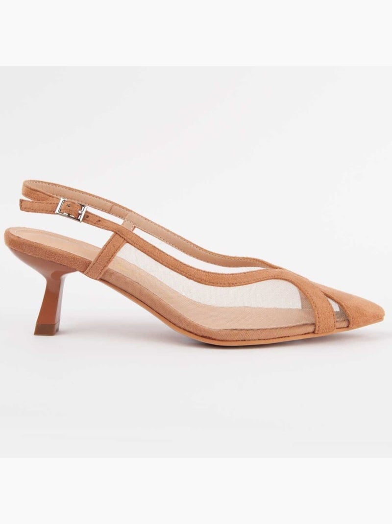 Scarpa Con Tacco Materiale Sintetico Montevita Marrone - Kiabi