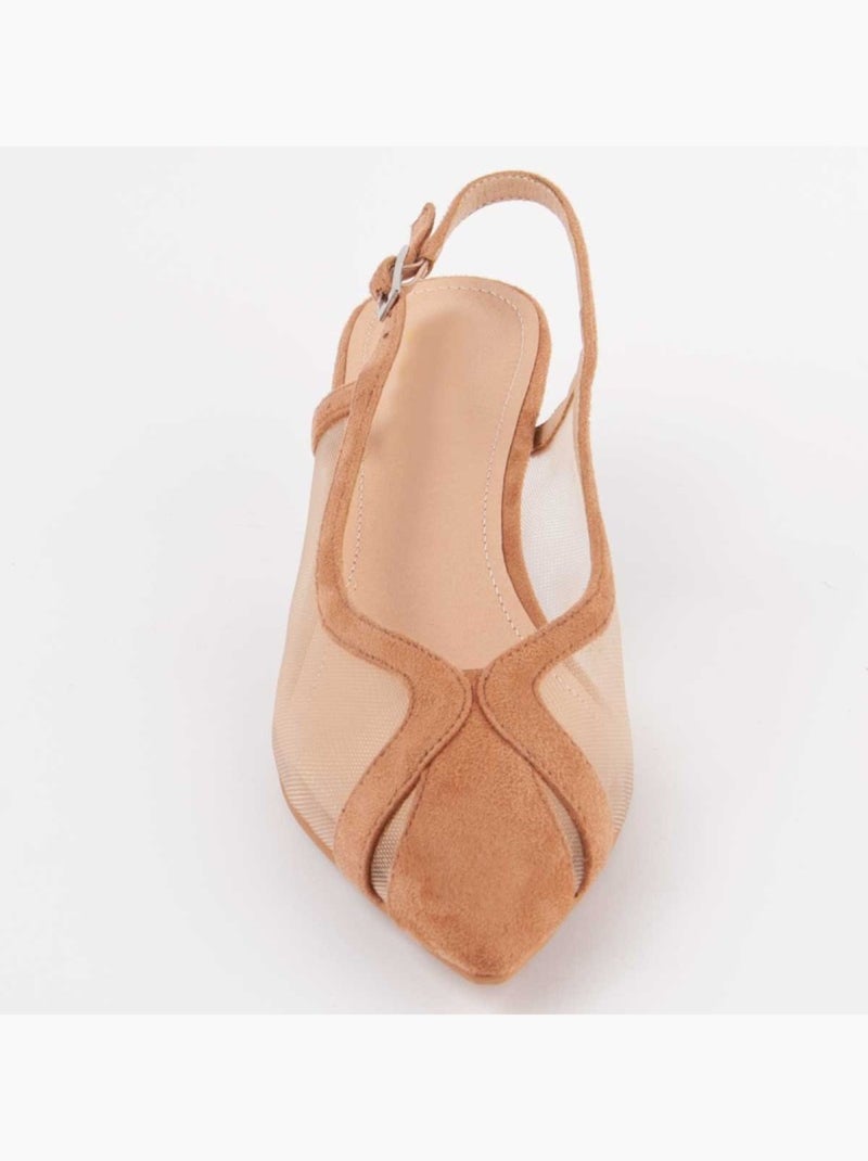 Scarpa Con Tacco Materiale Sintetico Montevita Marrone - Kiabi