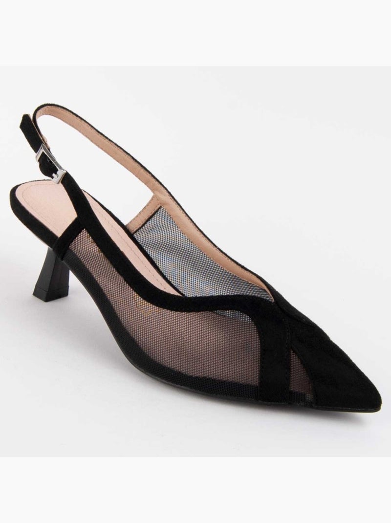 Scarpa Con Tacco Materiale Sintetico Montevita Nero - Kiabi