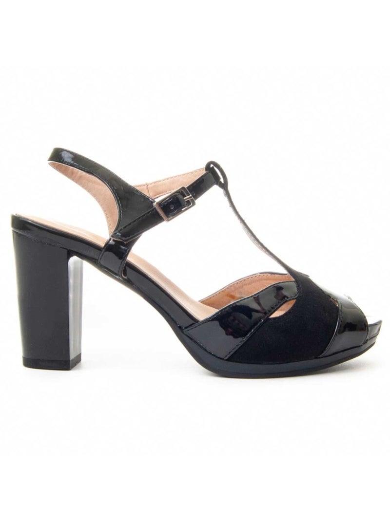 Scarpa Con Tacco Materiale Sintetico Montevita Nero - Kiabi