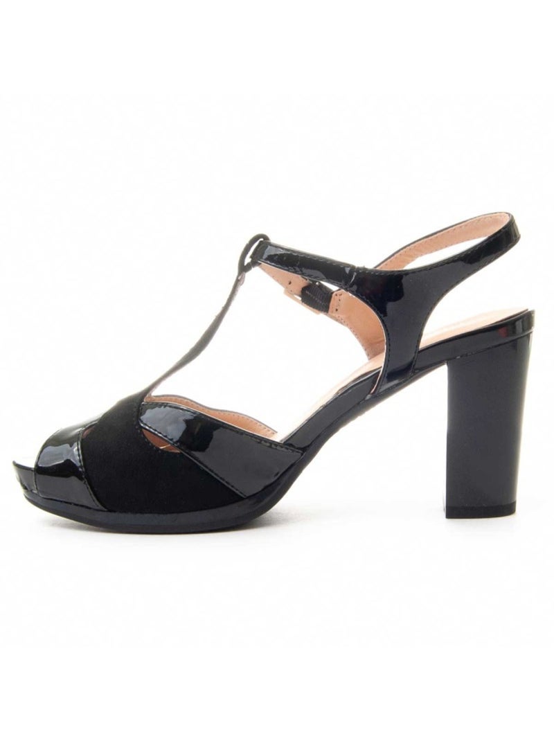 Scarpa Con Tacco Materiale Sintetico Montevita Nero - Kiabi