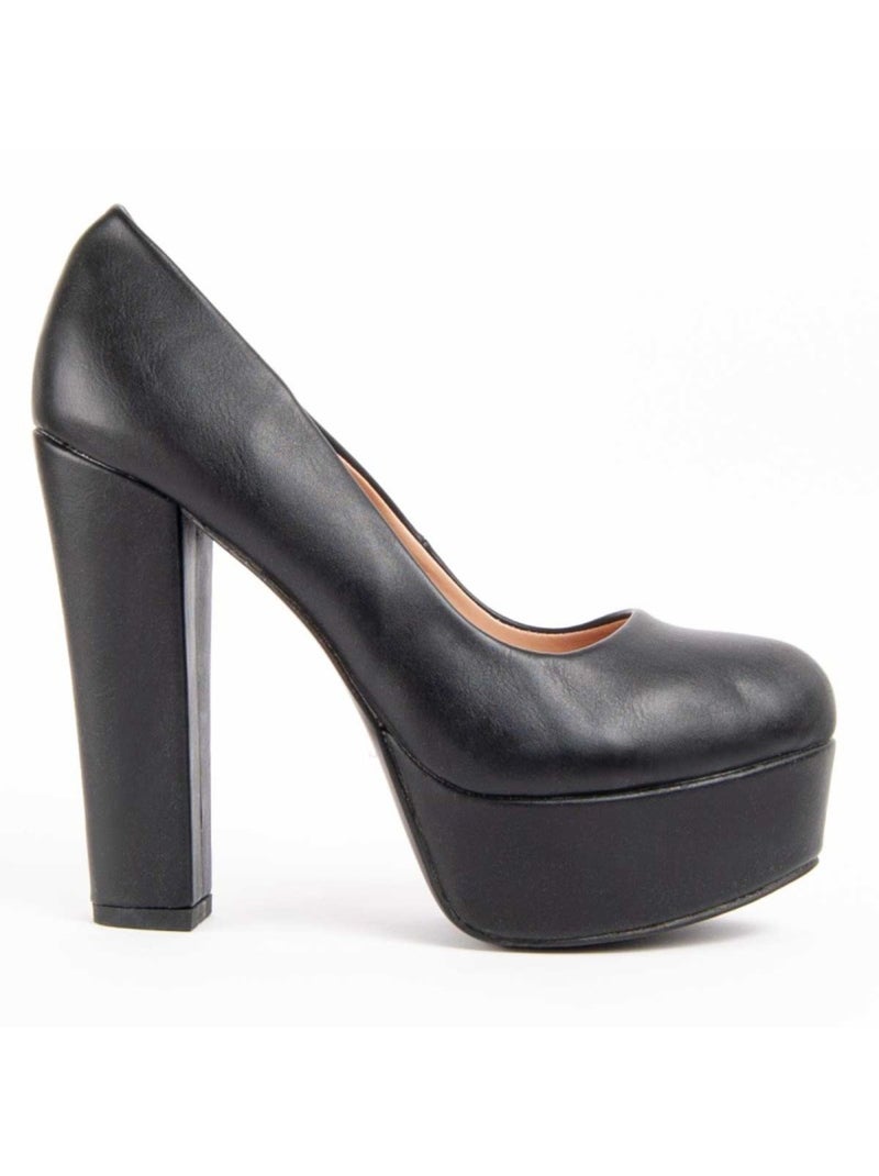 Scarpa Con Tacco Materiale Sintetico Montevita Nero - Kiabi