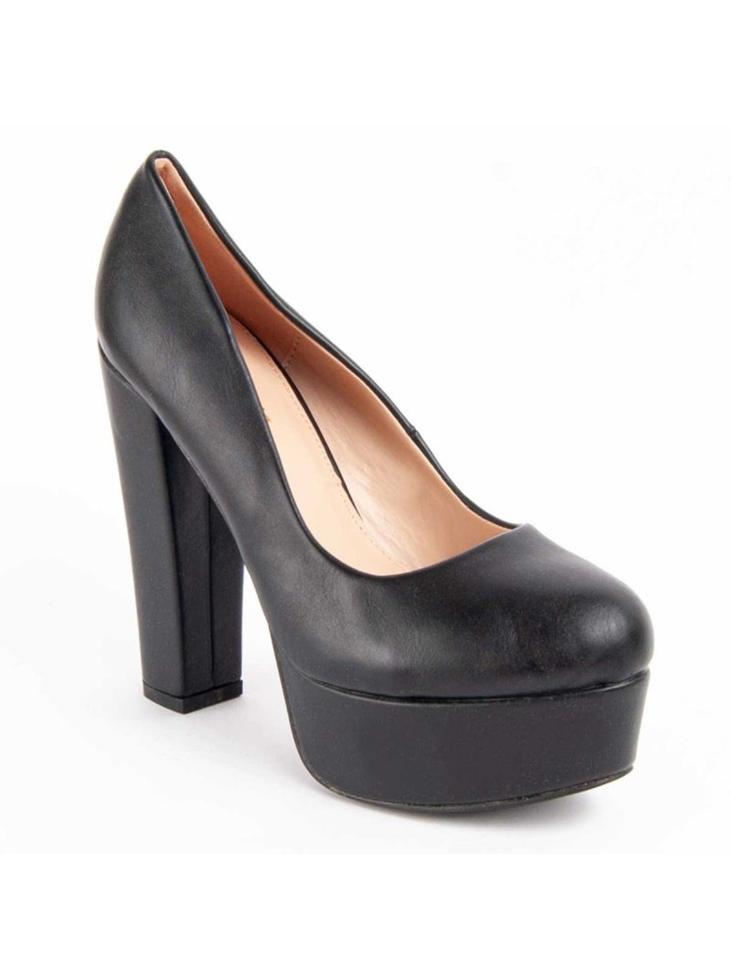 Scarpa Con Tacco Materiale Sintetico Montevita Nero - Kiabi