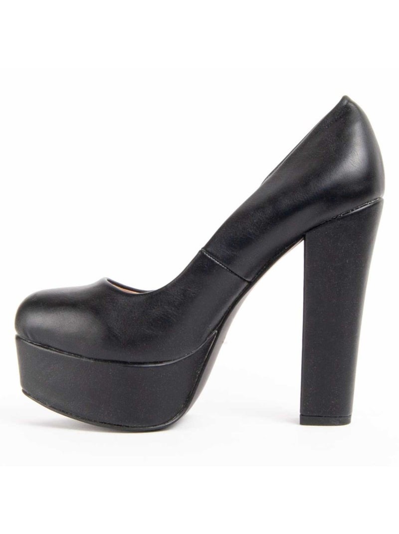 Scarpa Con Tacco Materiale Sintetico Montevita Nero - Kiabi
