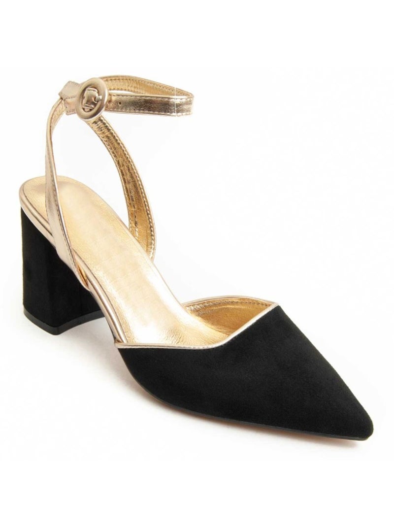 Scarpa Con Tacco Materiale Sintetico Montevita Nero - Kiabi