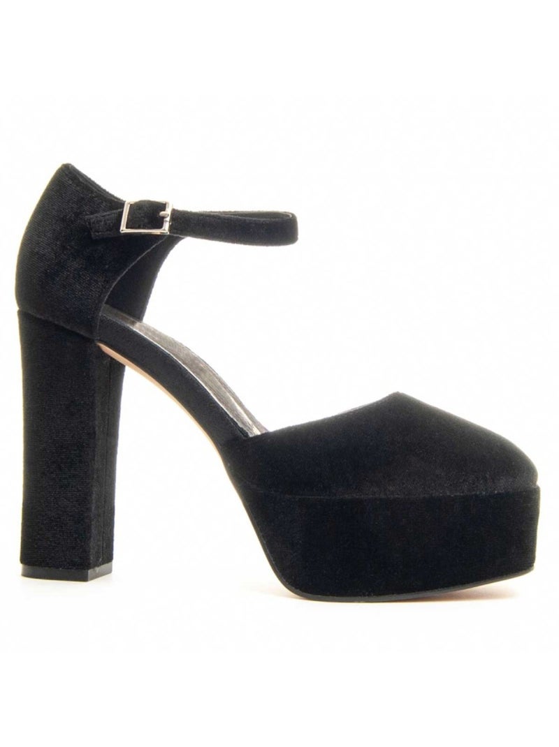 Scarpa Con Tacco Tessuto Montevita Nero - Kiabi