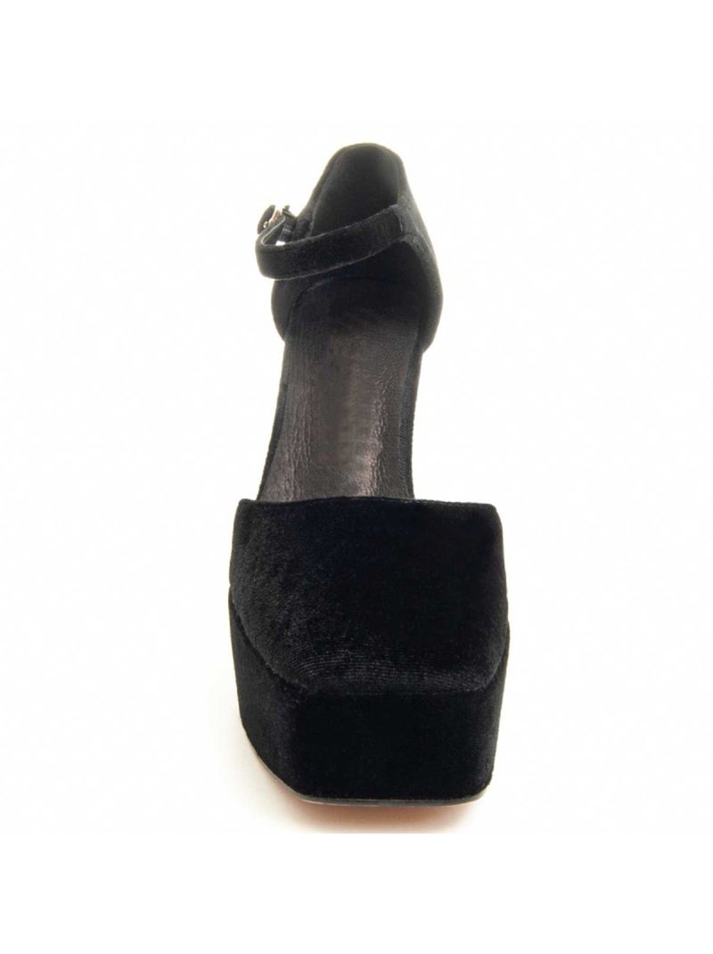 Scarpa Con Tacco Tessuto Montevita Nero - Kiabi