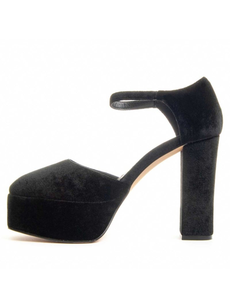 Scarpa Con Tacco Tessuto Montevita Nero - Kiabi