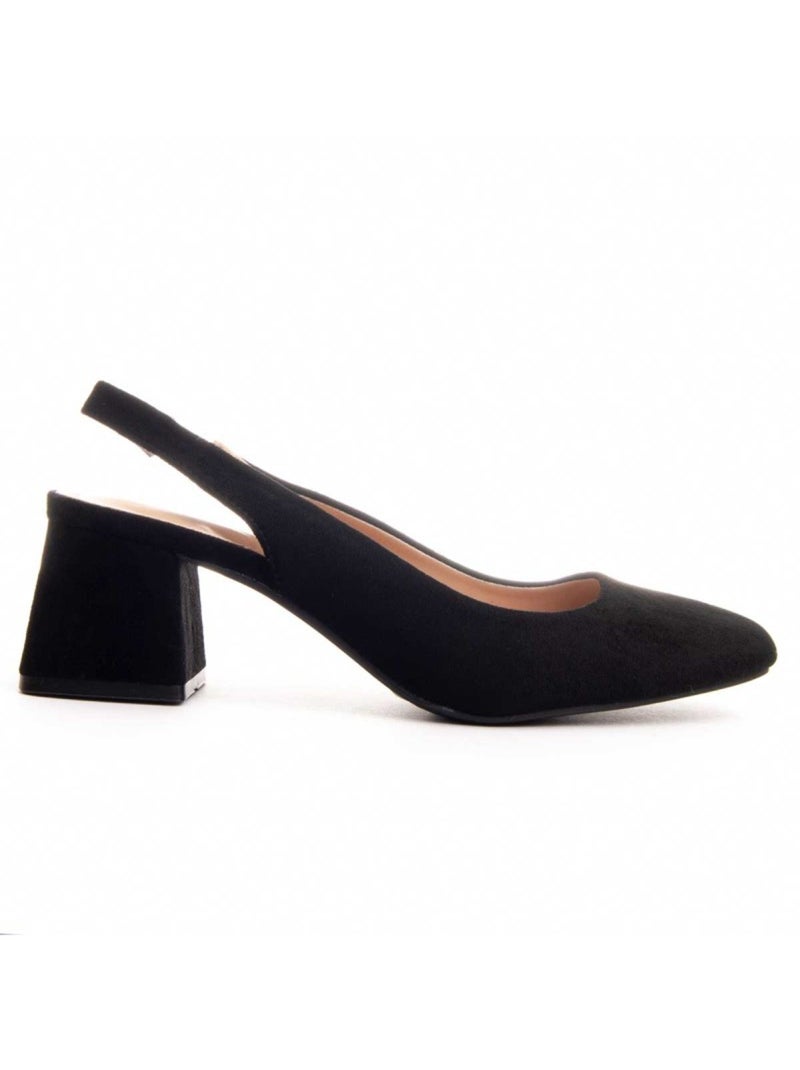 Scarpa Con Tacco Tessuto Montevita Nero - Kiabi