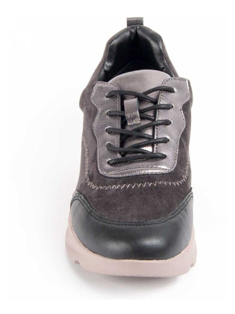 Scarpa Zeppa Materiale Sintetico E Tessile Montevita Grigio - Kiabi