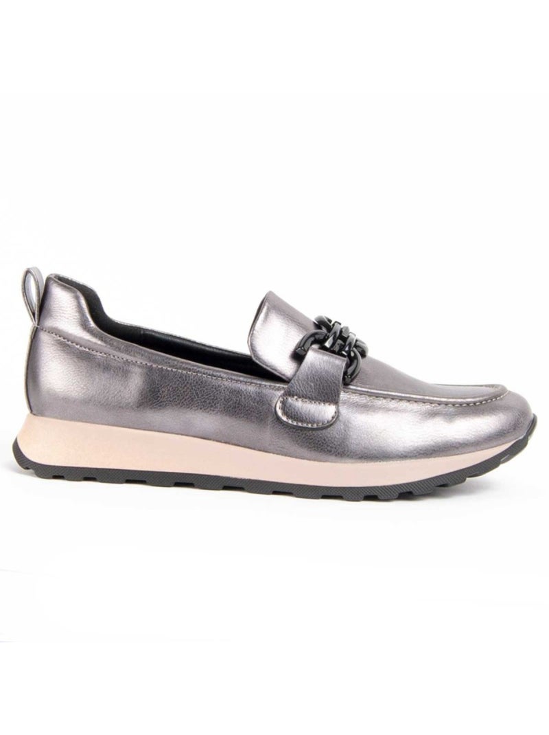 Scarpa Zeppa Materiale Sintetico E Tessile Montevita Grigio - Kiabi