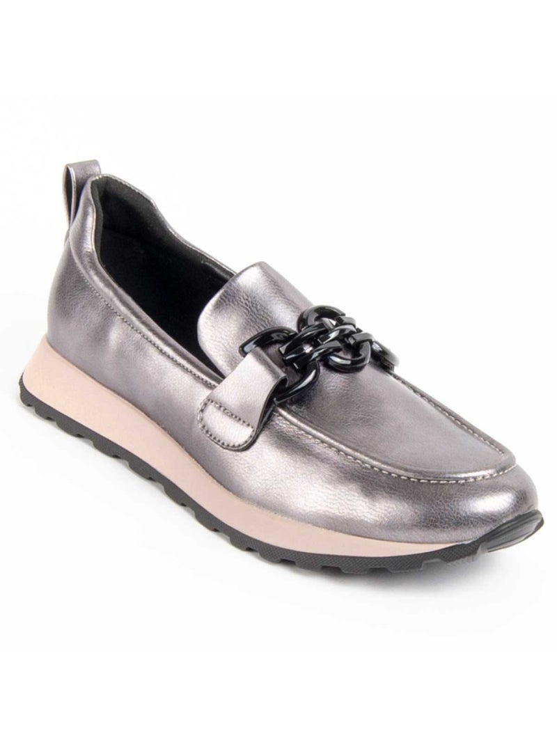 Scarpa Zeppa Materiale Sintetico E Tessile Montevita Grigio - Kiabi