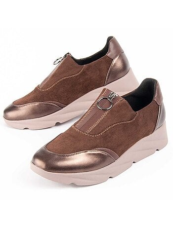 Scarpa Zeppa Materiale Sintetico E Tessile Montevita