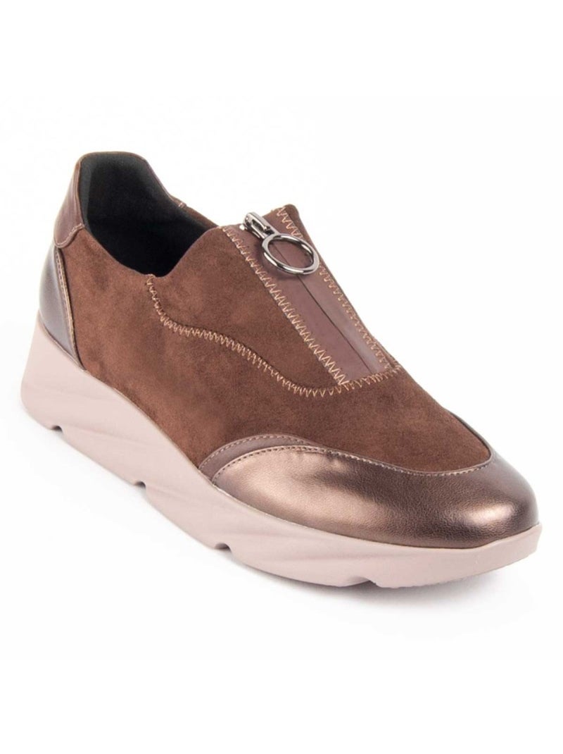 Scarpa Zeppa Materiale Sintetico E Tessile Montevita Marrone - Kiabi