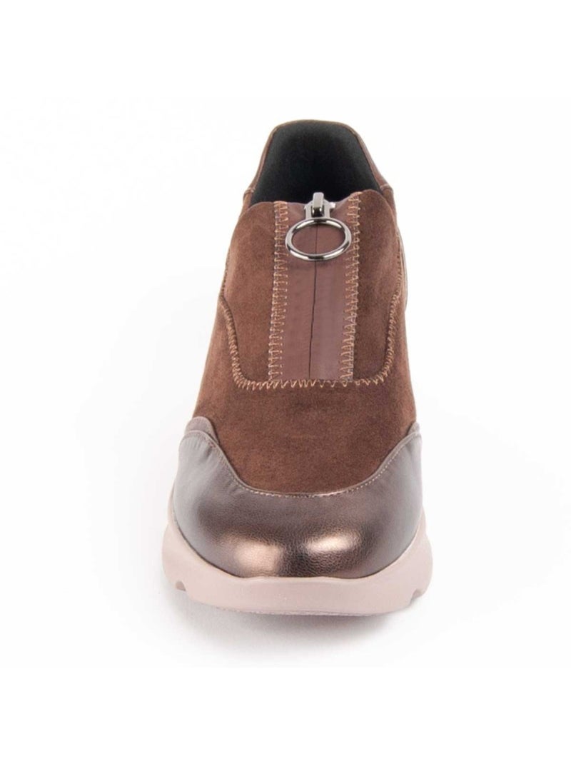 Scarpa Zeppa Materiale Sintetico E Tessile Montevita Marrone - Kiabi