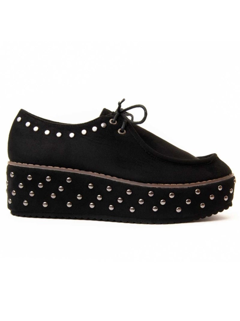 Scarpa Zeppa Tessuto Montevita Nero - Kiabi