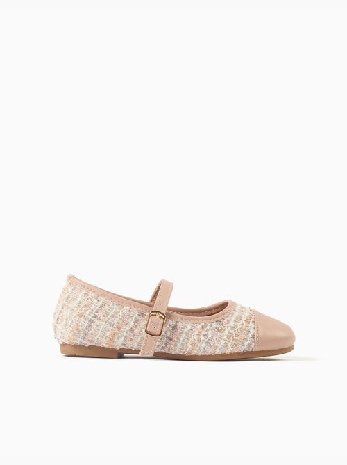 Scarpe ballerine in tweed con cinturino - Kiabi