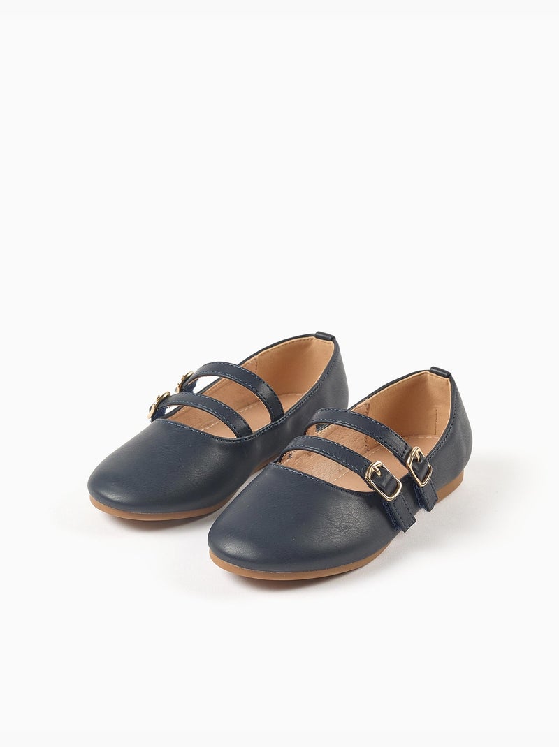 Scarpe da ballerina con cinturini Blu scuro - Kiabi