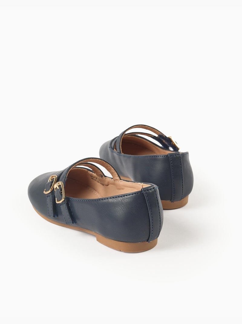 Scarpe da ballerina con cinturini Blu scuro - Kiabi