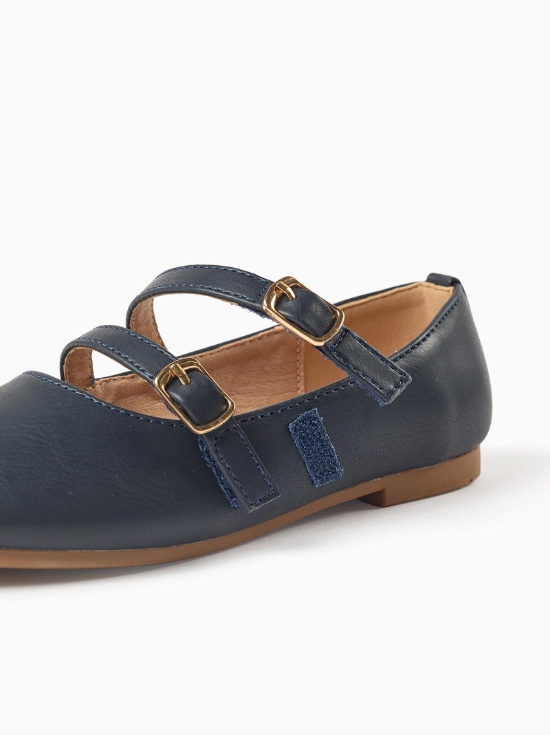 Scarpe da ballerina con cinturini Blu scuro - Kiabi