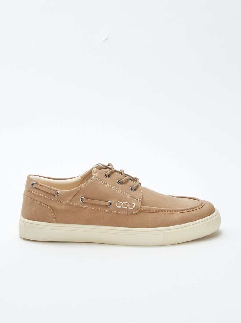 Scarpe da barca con lacci BEIGE - Kiabi