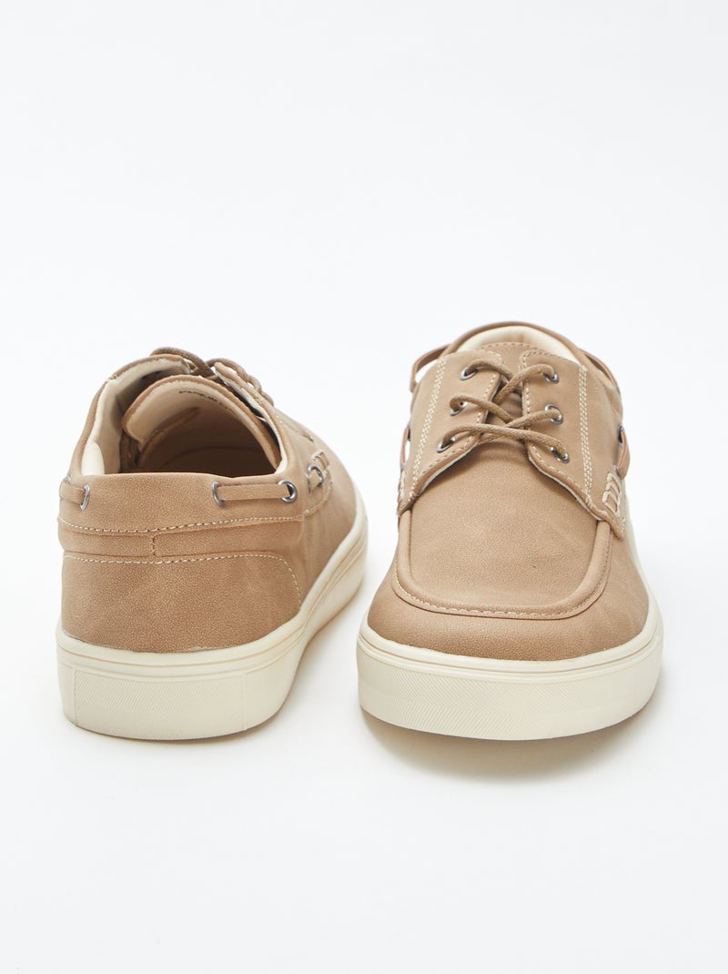Scarpe da barca con lacci BEIGE - Kiabi