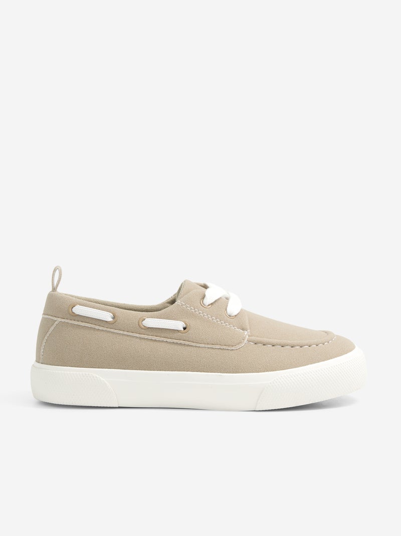 Scarpe da barca con lacci Beige - Kiabi