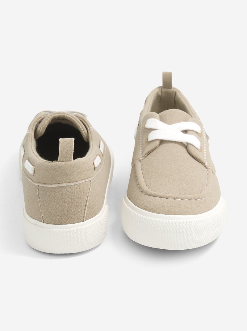 Scarpe da barca con lacci Beige - Kiabi