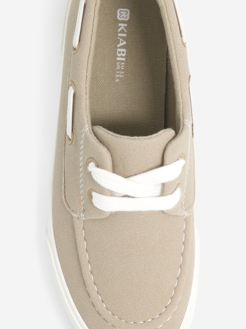 Scarpe da barca con lacci Beige - Kiabi