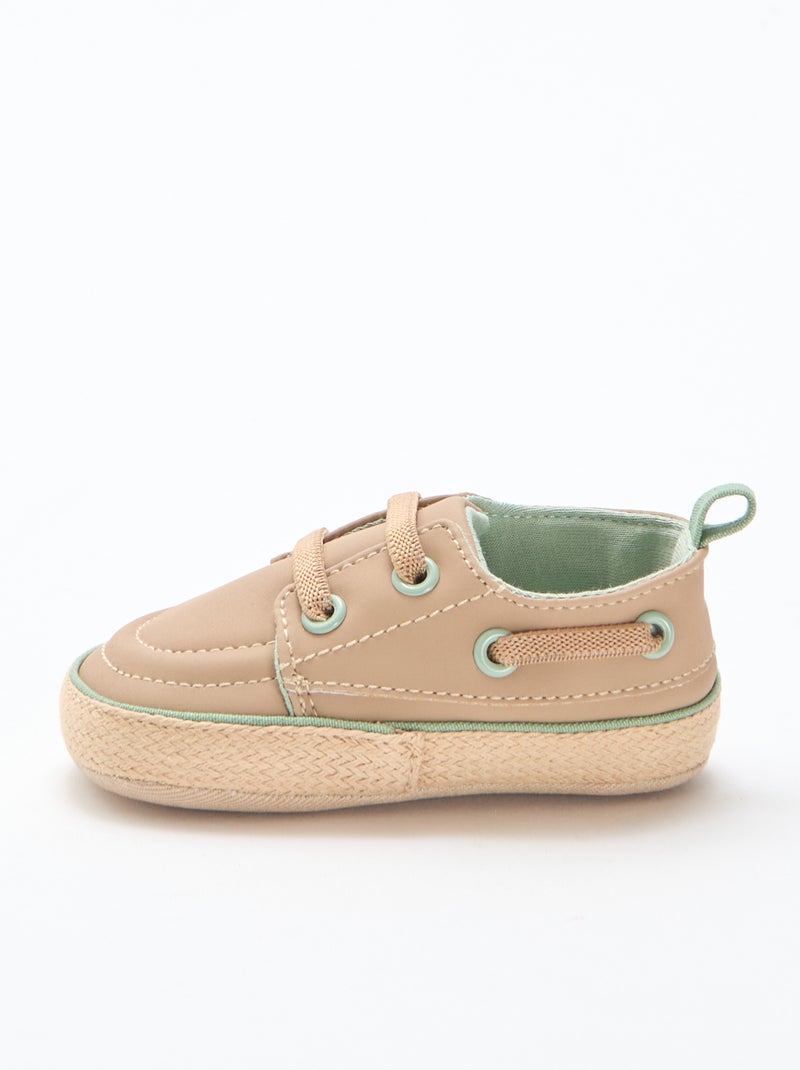Scarpe da barca in similpelle Beige - Kiabi